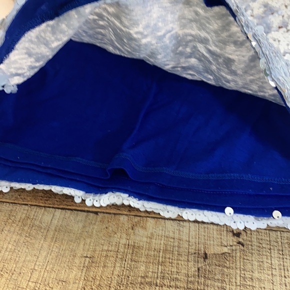 Rockets Of‎ Awesome White Silver Flip Sequin Top Girls 4 Short Sleeve - Picture 5 of 7